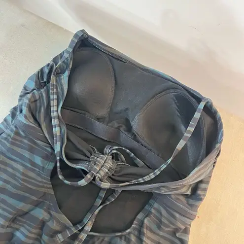 Kona Sol Multicolor Cutout Back Built-In Bra Stretch One Piece Swim Suit Medium