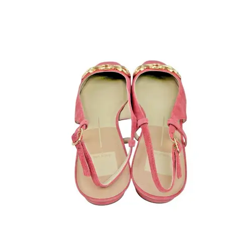 *Dolce Vita Ramano Flats Womens Size 10 Pink Coral Suede Leather Acadamia Career