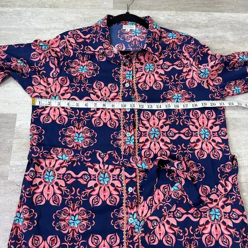 ModaPosa Carlotta Belted Embellished Shirt Dress size large