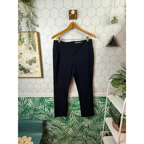 Veronica Beard Scuba Slim-Fit Pant Black High-Rise Cropped Pant - Size - 12