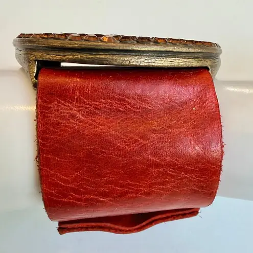 Rebel Designs NYC Crystal Embellished Leather Cuff