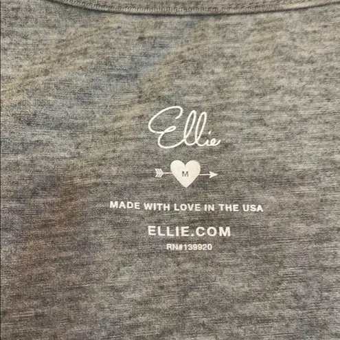 Ellie Grey & Black Tank with Attached Black Shelf Top Cut Out Sz Medium Workout