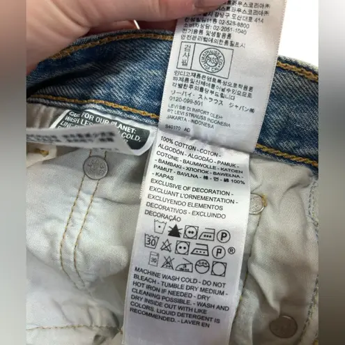 Levi's  Premium 501 Distressed Denim Cutoff Shorts Size 29 Medium Wash - Image 9