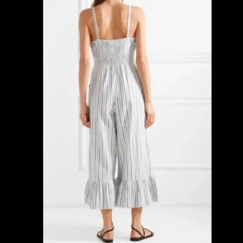 Love Shack Fancy LOVESHACK‎ FANCY Edeline Striped Jumpsuit Ruffle Hem