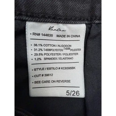 KanCan Black High Rise Frayed Hem Jean Shorts Women's 5/26 Size 4