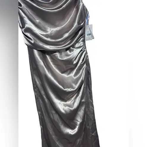 Birdy Grey Lydia Sexy Full Length Draped Dress Taupe Small NWT