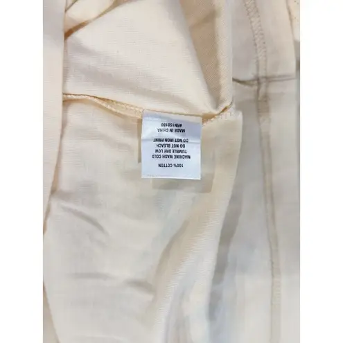 NWT Honor The Gift Women Shirt Beige Crewneck Graphic Short Sleeve Pocket Tee XS Tan