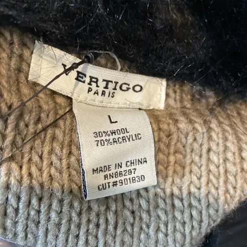 Vertigo NWT Women’s Cozy Long Sleeve Faux Fur Collar Sweater Size Large