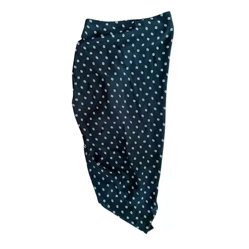 Veronica Beard Black Polka Dot Ruched Skirt, Size 6