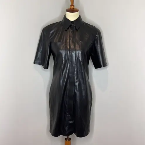 NANUSHKA “Berto” Vegan Leather Collared Button