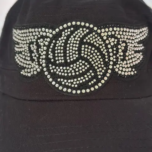 Pit Bull Black Rhinestone Embellished Cadet Cap (900)