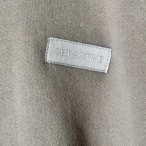 Set Active Los Angeles Penny Small brown oversized hoodie cotton sweatshirt