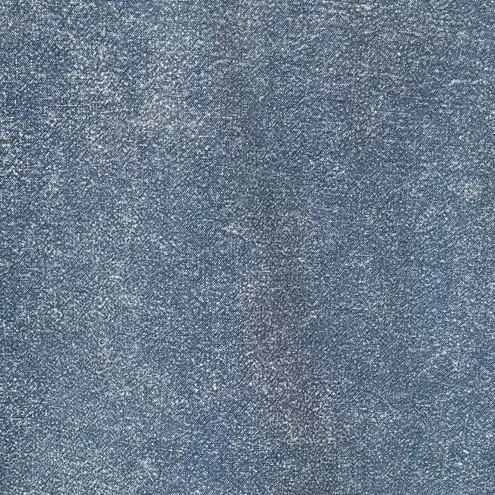 Vintage 90s Denim Embroidered Floral Beaded Boho Shirt long sleeve large Blue