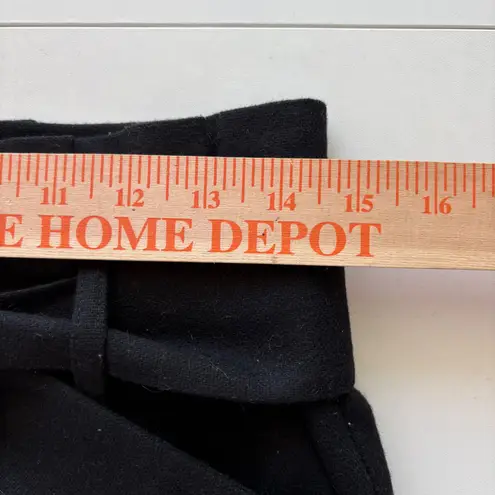 Boden Black Belted High Waist Wide Leg Crop Trousers Wool Blend 6R Size 6