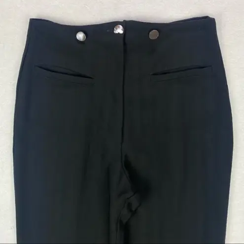 Cherchez La Femme Womens Pants Size 8 Wool Black High Rise Straight Leg