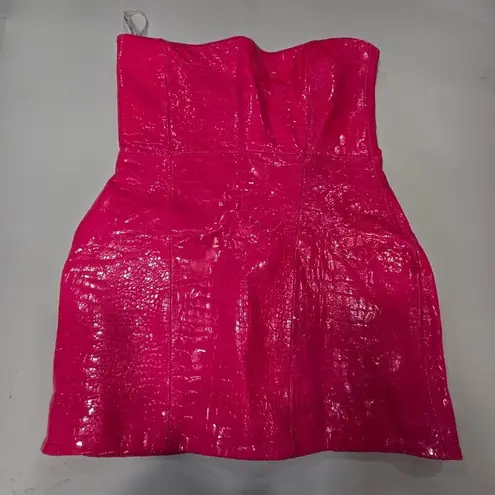 Retrofête Retrofete Kimora Leather Dress in Paradise Pink