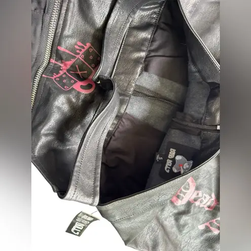 Dead Dolls Faux Leather Overalls Jumpsuit S NWT Punk Gothic Bratz Sexy Bikercore Black