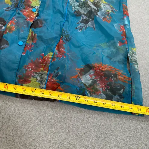 Ivy Park Adidas x Organza Jacket M Floral Print Hooded Long Coat Beyonce