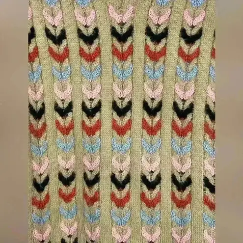 Cider NWT Sweater Arrow Striped Cozy Soft Fuzzy Boho V-Neck Pullover Size M