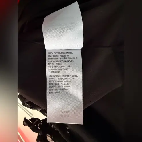 Susan Graver Black Mesh Animal Print V-Neck Top w/ Tie Sleeves – Size S. NWOT