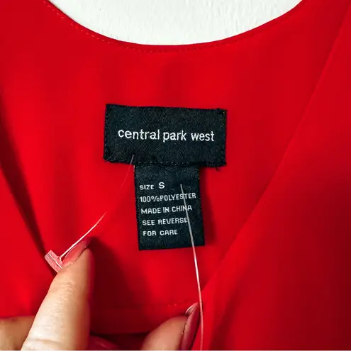 Central Park West Red Mini Sleeveless Layered Dress Size Small