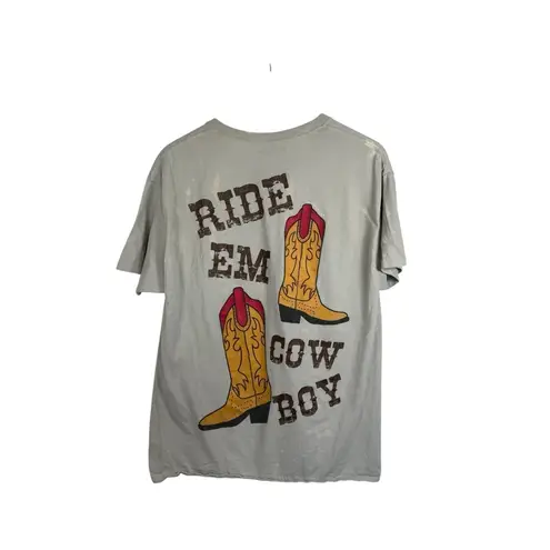 Betty Boop VINTAGE Y2K Rodeo Cowboy Bleach Dye Tee Size L