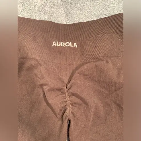 Aurola brown seamless shorts small