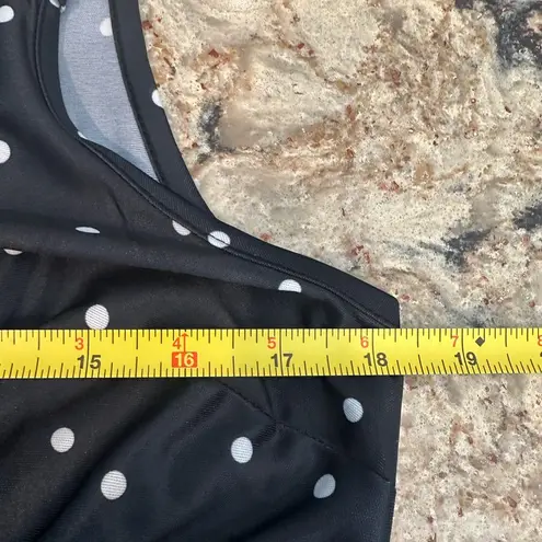 Anthony Richards Fit Flare Polka Dot Sun Dress Black & White Size Medium Pockets