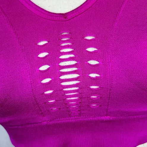 Victoria Sport Victoria Secret SPORT Bralette Bra Bright Fuchsia Pink Cut Out Wireless Sz S