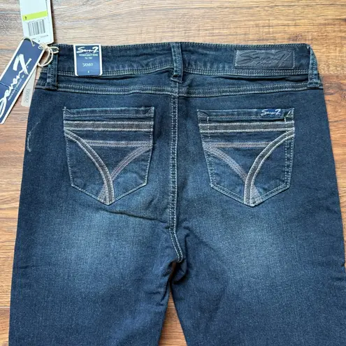 Seven7 Women’s Skinny Stretch Distressed Dark Wash Jeans Size 4 NWT