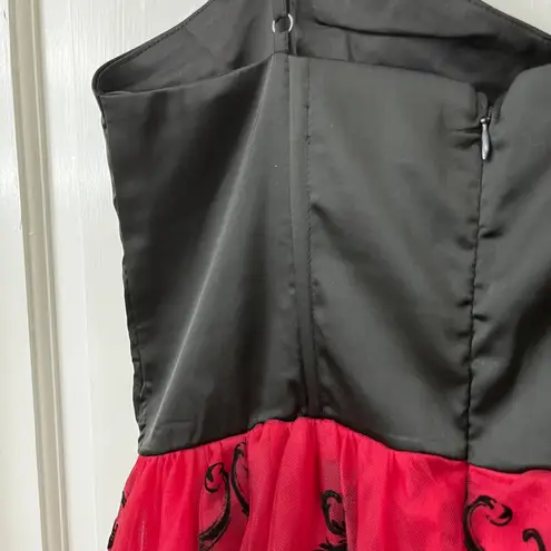 Unique Vintage Carousel Horse Tulle Corset Dress M Fairy Whimsigoth Gothic, Punk