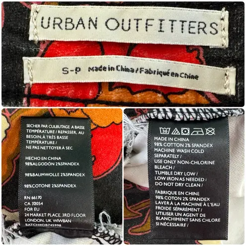 Urban Outfitters  Retro Mini Skirt Floral Tapestry Print Corduroy Button Up Sz SP