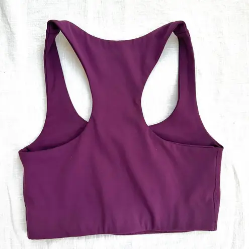 Girlfriend Collective Plum Paloma Racerback Sports Bra XS Activewear Maroon