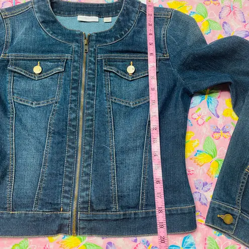 New York & Co. DENIM ZIP UP JACKET SIZE XS 