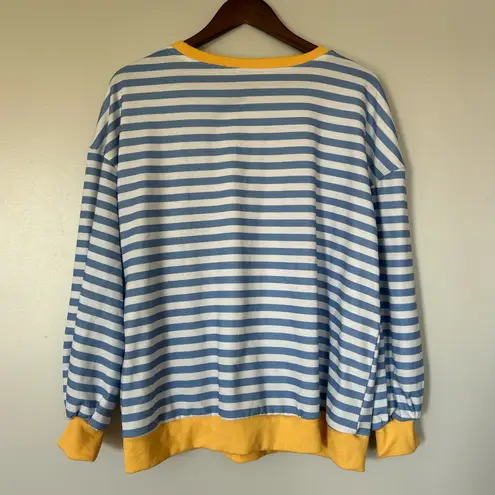 Striped Crewneck Blue Size M