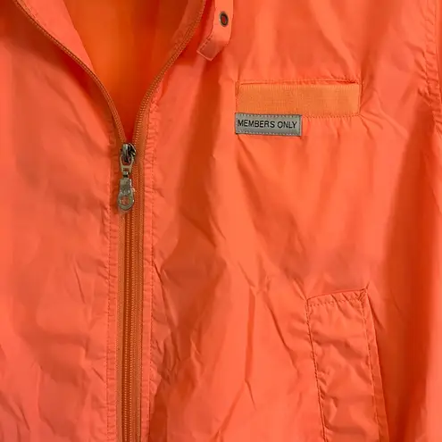 Members Only  neon orange jacket