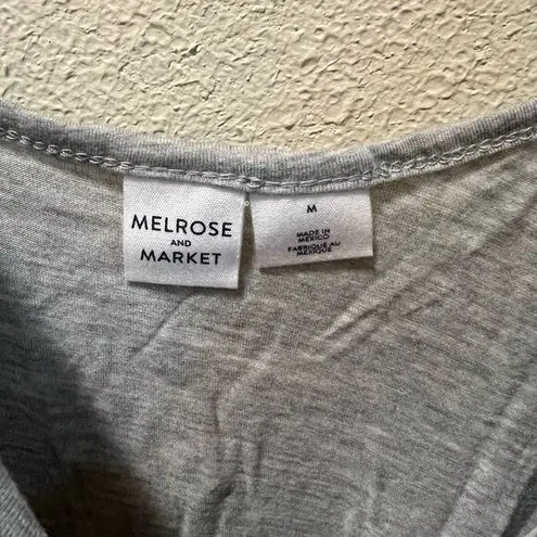 Melrose and Market Womens Tank Top Gray Medium Twist Strap