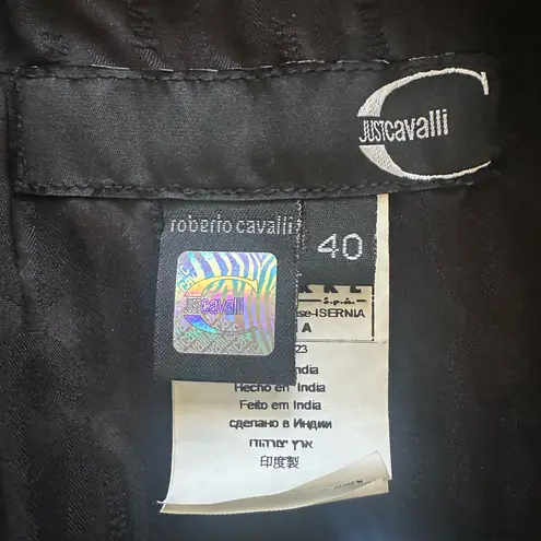 Just Cavalli Roberto Cavalli Leather Jacket Quilted Studded Zip Up IT 40 / US 4