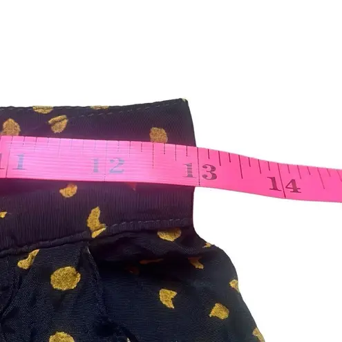 Claude Womens Small Vintage 1990s Black Yellow Polka Dot High Rise Flowy Shorts