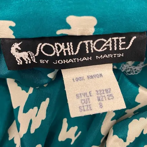 Jonathan Martin  Vintage Teal Pleated Full Skirt