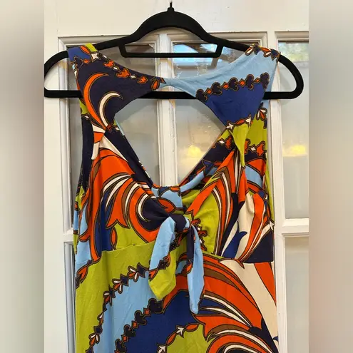 Betsey Johnson Vintage  Y2K Rocker Retro Pinup Jersey Stretch Bow Dress Size M