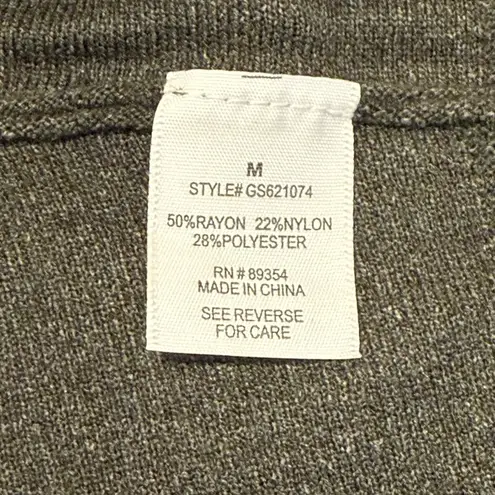 Madison Hudson Sweater Green Color Block Dolman Long Sleeve V Neck M Womens Size M