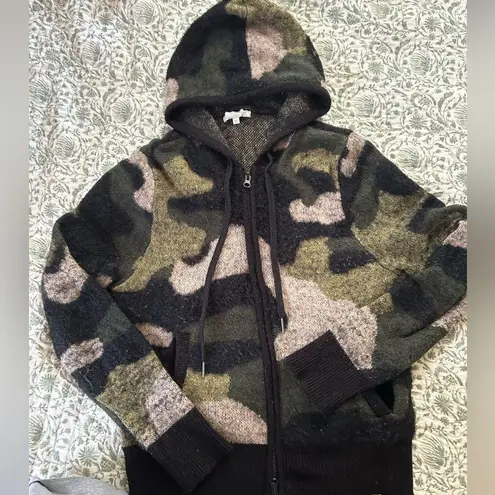 Anatomie Ciara Hoodie Jacket In Cozy 3D Print Green