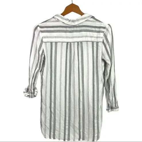 Workshop Republic Clothing WORKSHOP - Stripe, 3 Button Blouse