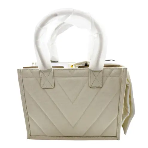 Sandro NWT Kabash Quilted Tote Bag Ecru White Medium Designer Bag