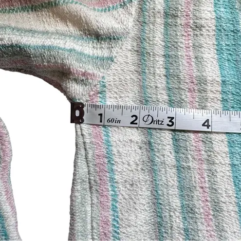 Baja Style Hoodie Pullover Mexican Sweater Teal Pink White Green