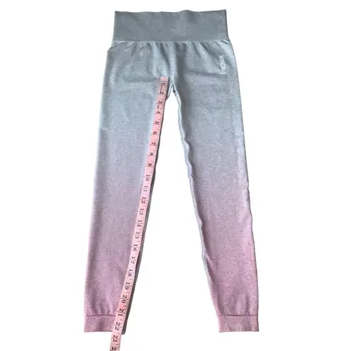 Gymshark  ADAPT OMBRE SEAMLESS LEGGINGS In Light Grey Marl/Pink