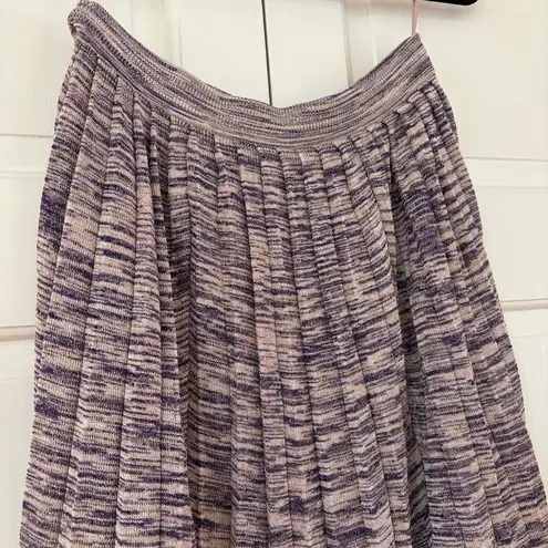 Ulla Johnson Marlie Skirt Lavender Purple Pleated Knit Maxi Skirt Size Small