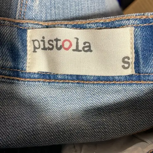 Pistola Natalia Shorts Denim Jean Distressed Raw Hem Braided Waistband S