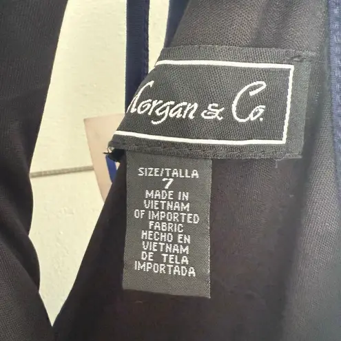 Morgan & Co Women’s 7 Navy Sequin Maxi Dress New Blue Size undefined